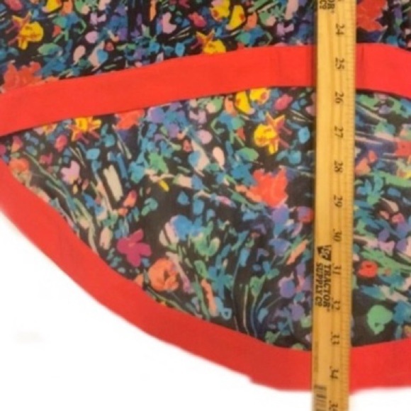 Whimsygoth Artsy Floral Grannycore L Blouse Sleeveless Half Zip Multicolor Relax - Picture 7 of 8